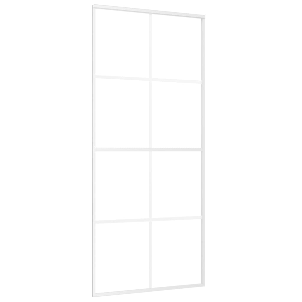 Schiebetür Esg-Mattglas Und Aluminium Weiß
