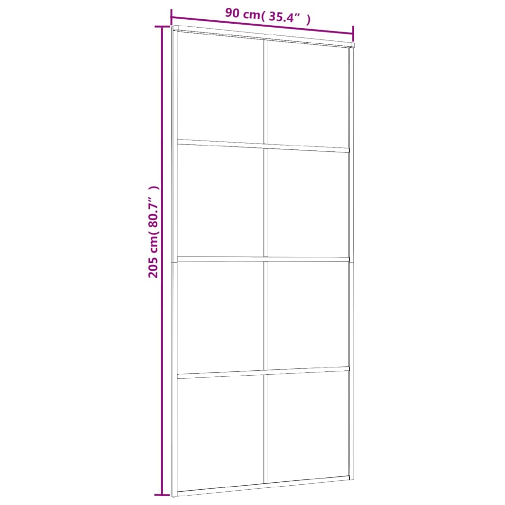 Schiebetür Esg-Mattglas Und Aluminium Weiß