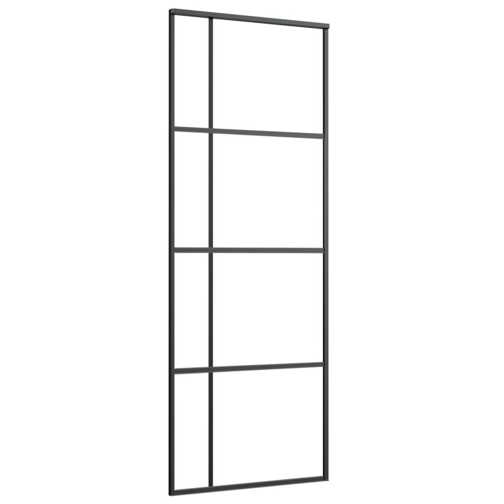 Schiebetür Esg-Glas Und Aluminium Schwarz
