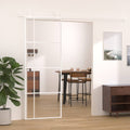 Schiebetür Esg-Mattglas Und Aluminium Weiß