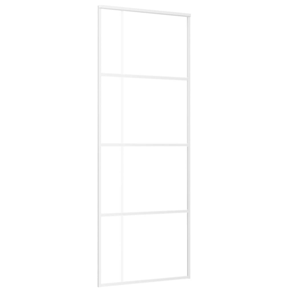Schiebetür Esg-Mattglas Und Aluminium Weiß