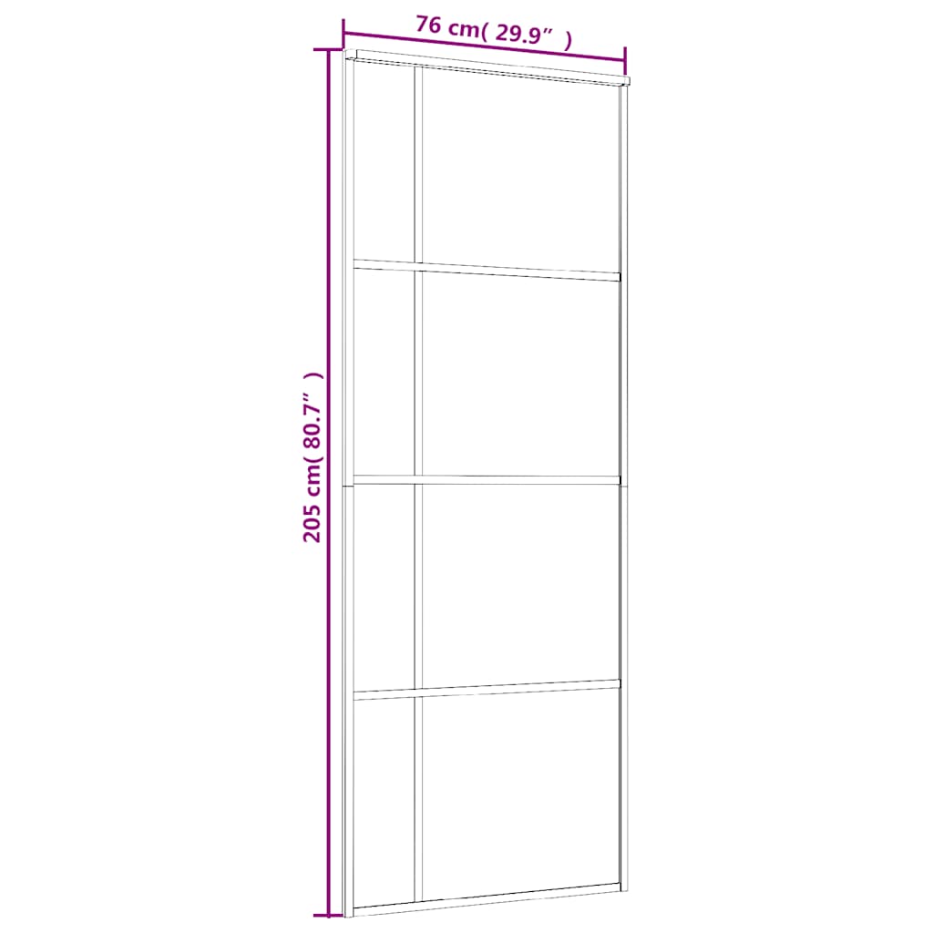 Schiebetür Esg-Mattglas Und Aluminium Weiß