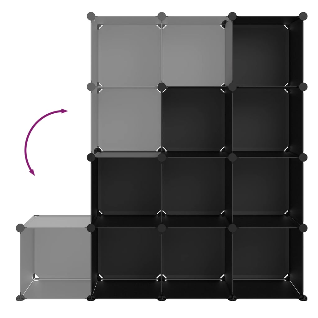 Regalsystem Mit 12 Würfeln Pp Schwarz