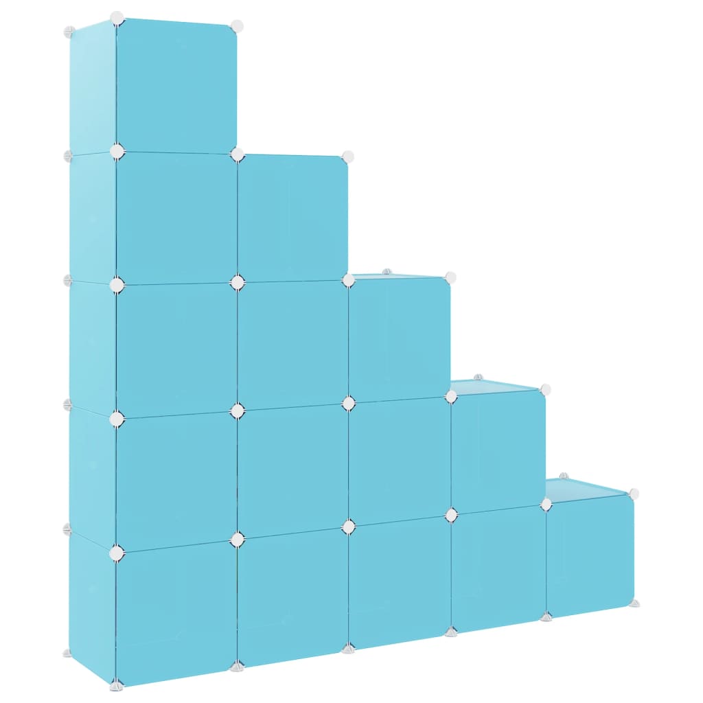 Kinderschrank Modular Mit 15 Würfeln Pp Blau
