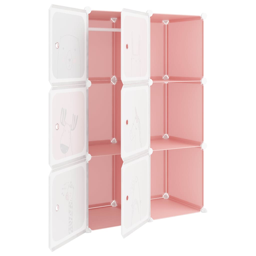 Kinderschrank Modular Mit 6 Würfeln Pp Rosa