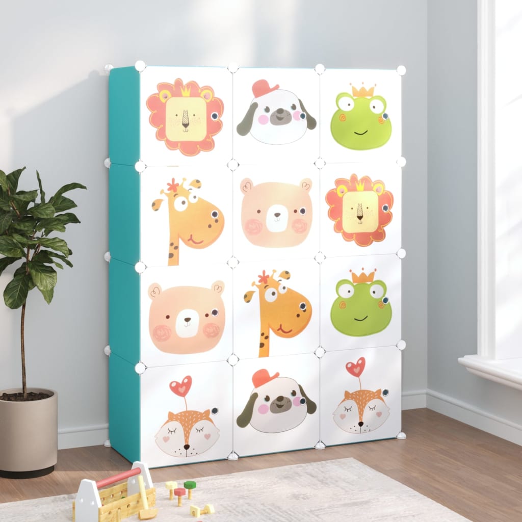 Kinderschrank Modular Mit 12 Würfeln Pp Grün