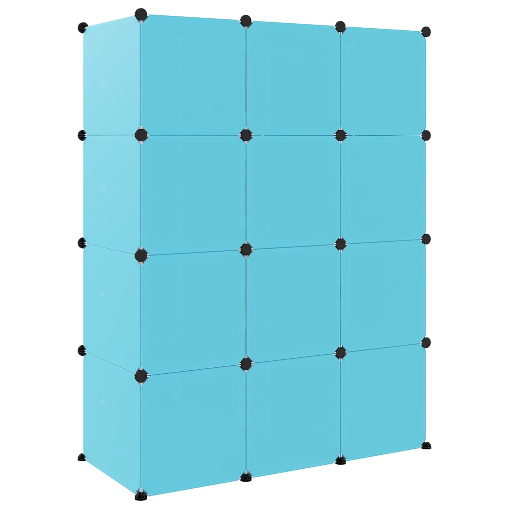 Kinderschrank Modular Mit 12 Würfeln Pp Blau