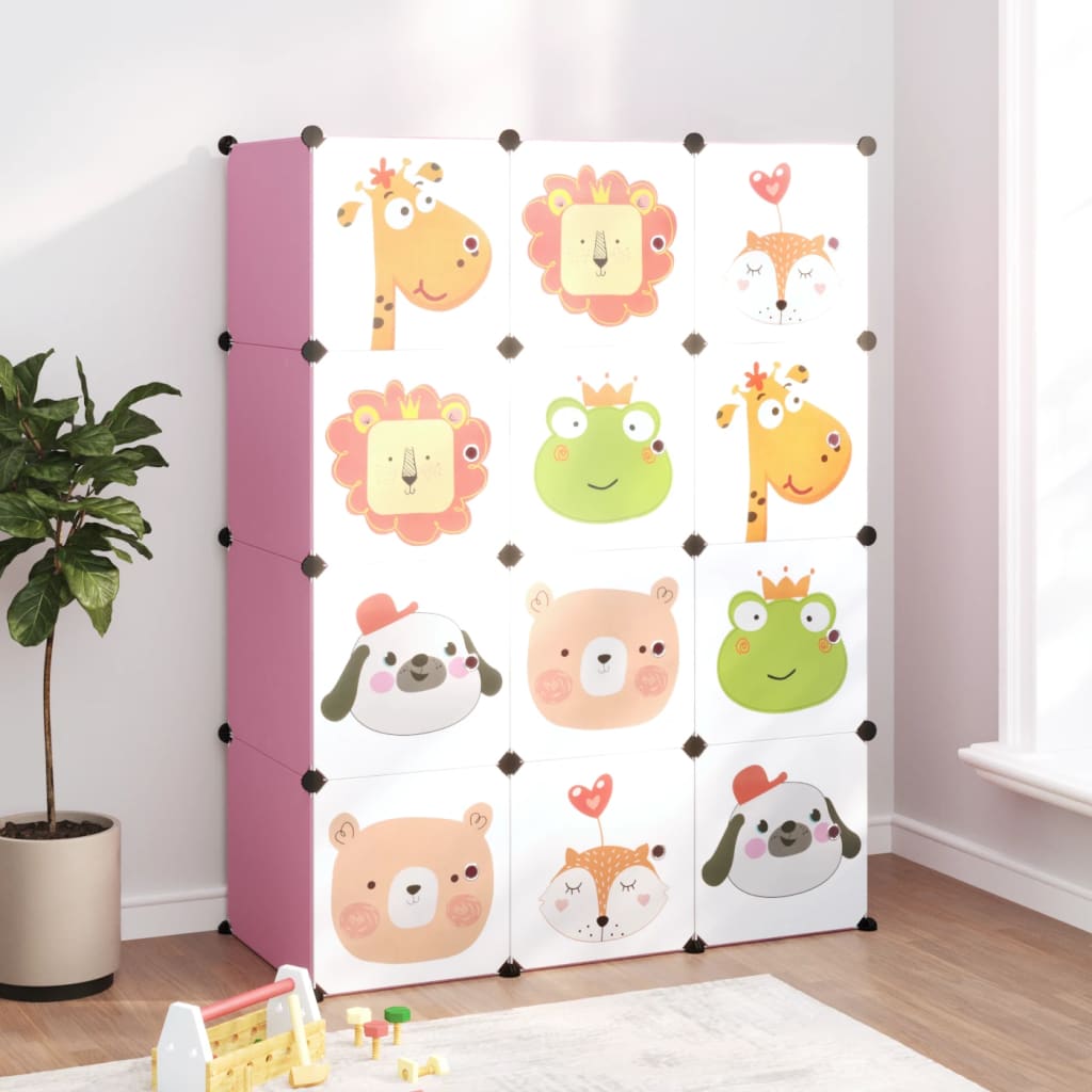 Kinderschrank Modular Mit 6 Würfeln Pp Rosa