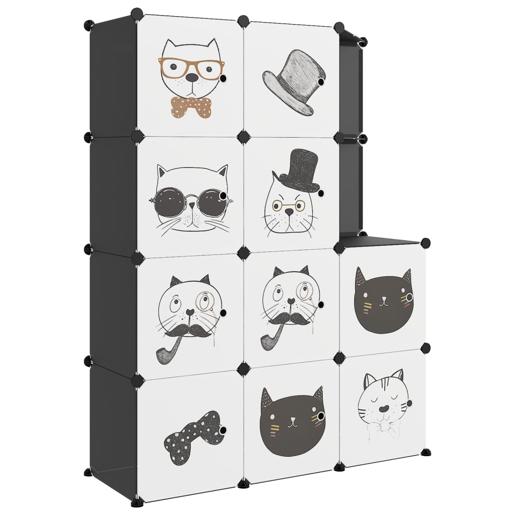 Kinderschrank Modular Mit 10 Würfeln Pp Schwarz