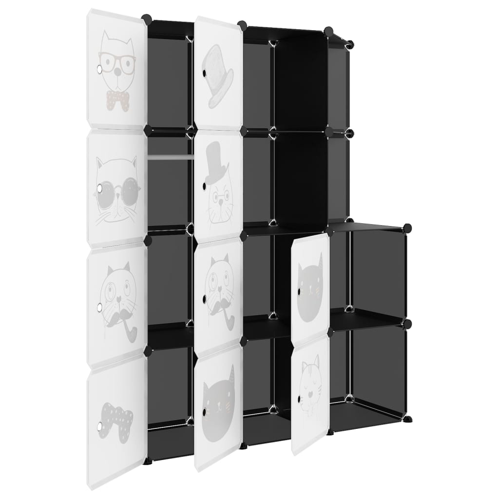Kinderschrank Modular Mit 10 Würfeln Pp Schwarz