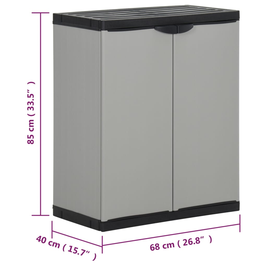 Mülltonnenbox Grau Und Schwarz 68X40X85 Cm Pp