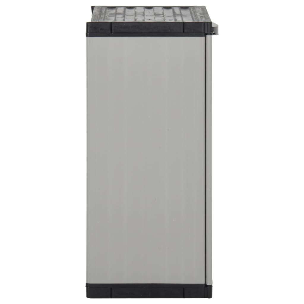 Mülltonnenbox Grau Und Schwarz 68X40X85 Cm Pp