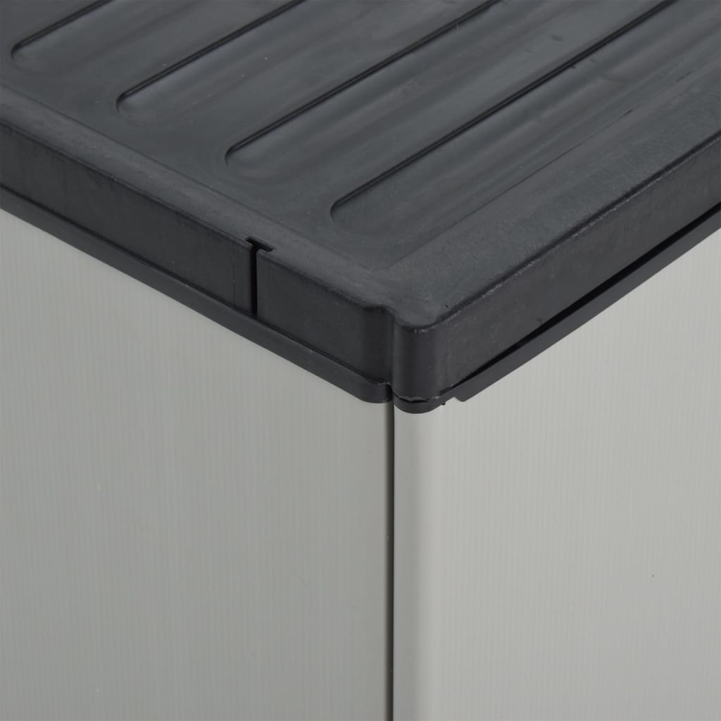 Mülltonnenbox Grau Und Schwarz 68X40X85 Cm Pp