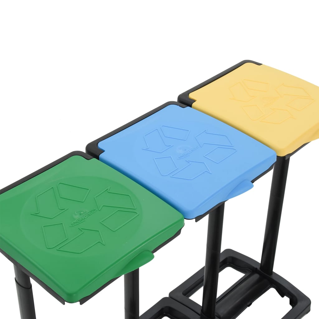 Müllsackständer Mit Deckel 240-330 L Mehrfarbig Pp