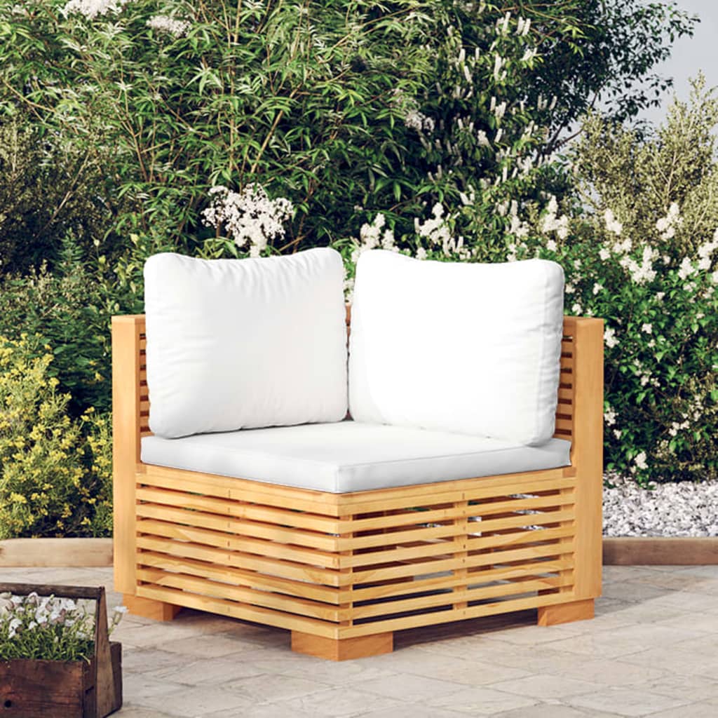 2-Tlg. Garten-Lounge-Set Massivholz Teak