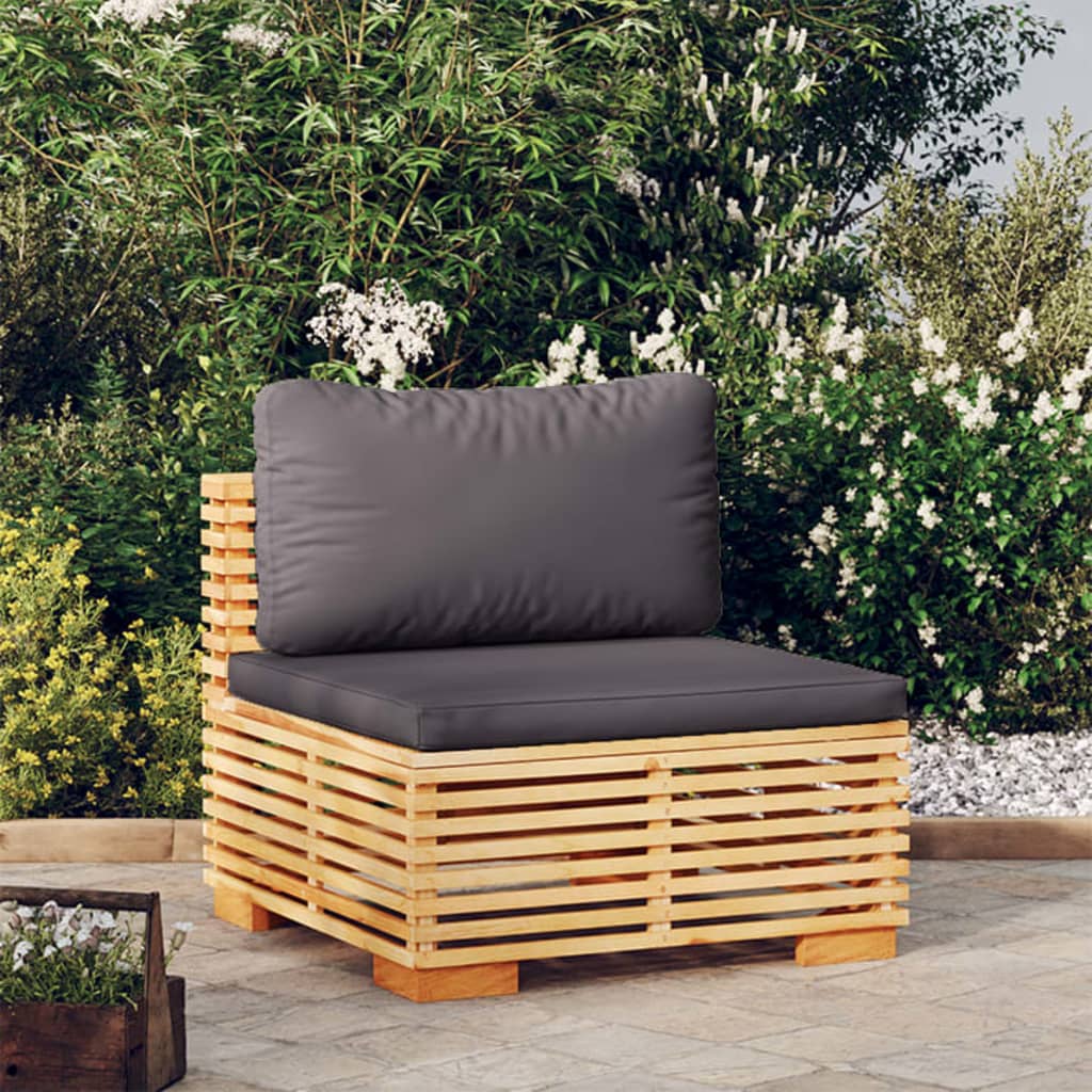 2-Tlg. Garten-Lounge-Set Massivholz Teak