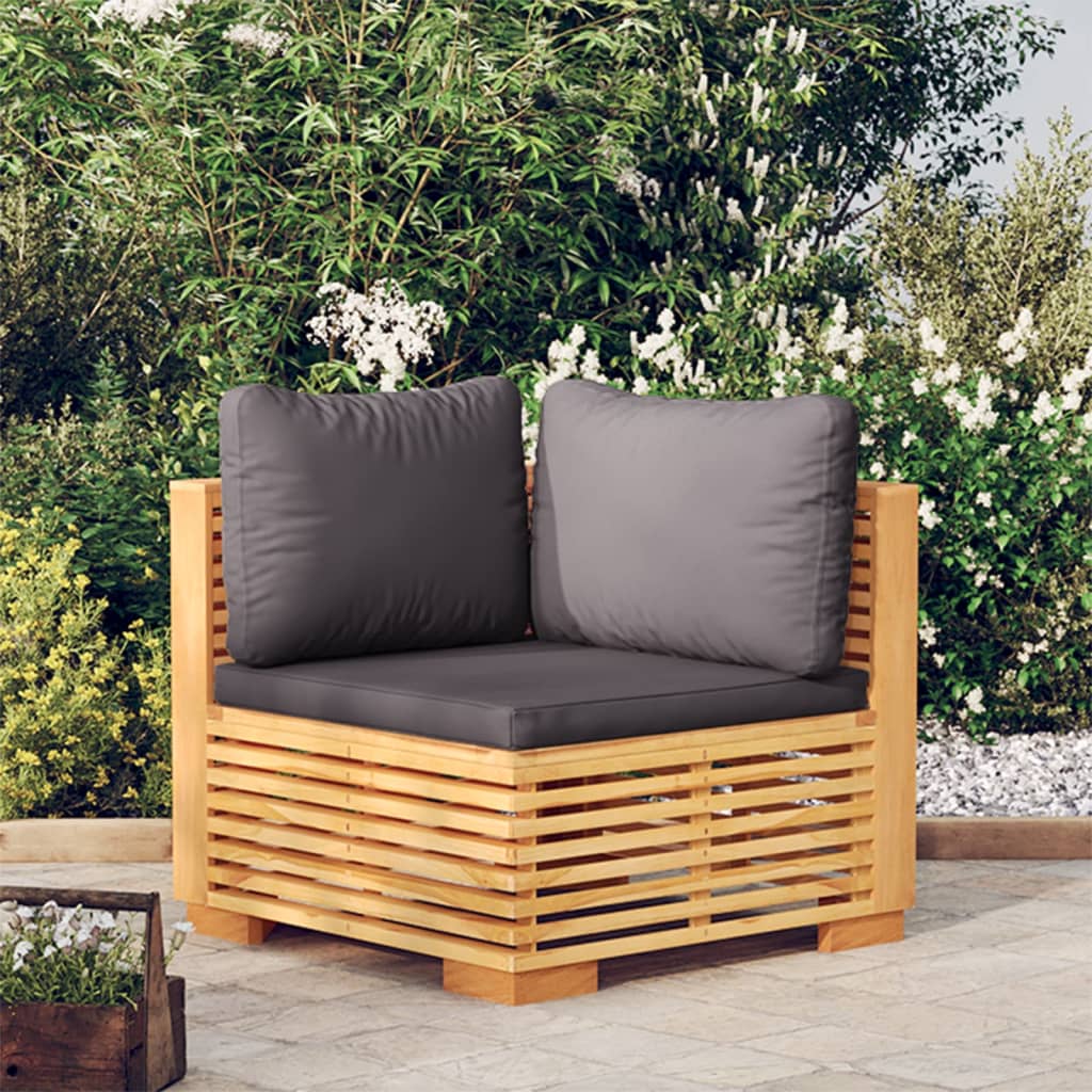 2-Tlg. Garten-Lounge-Set Massivholz Teak