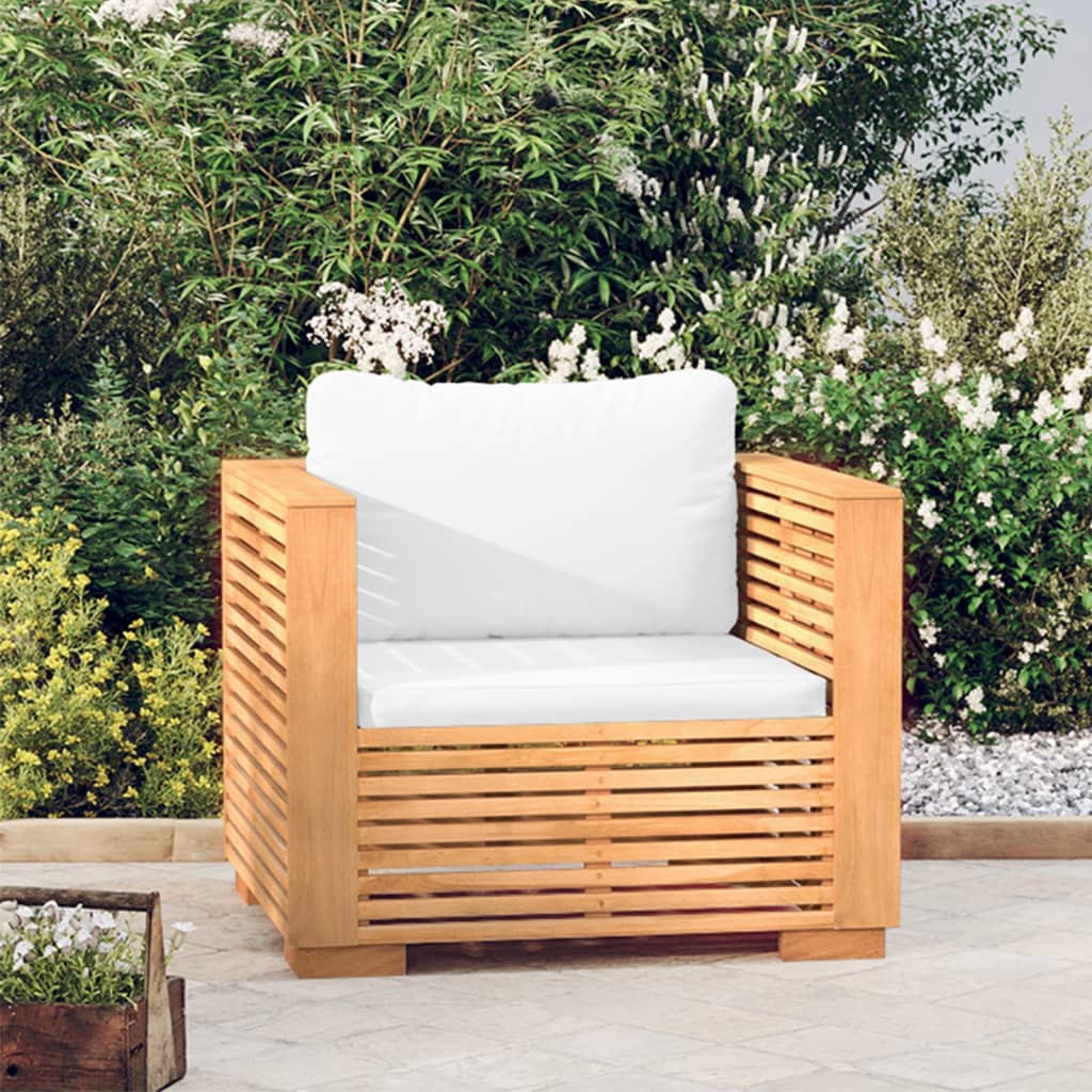 2-Tlg. Garten-Lounge-Set Massivholz Teak