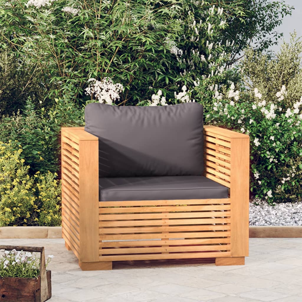2-Tlg. Garten-Lounge-Set Massivholz Teak