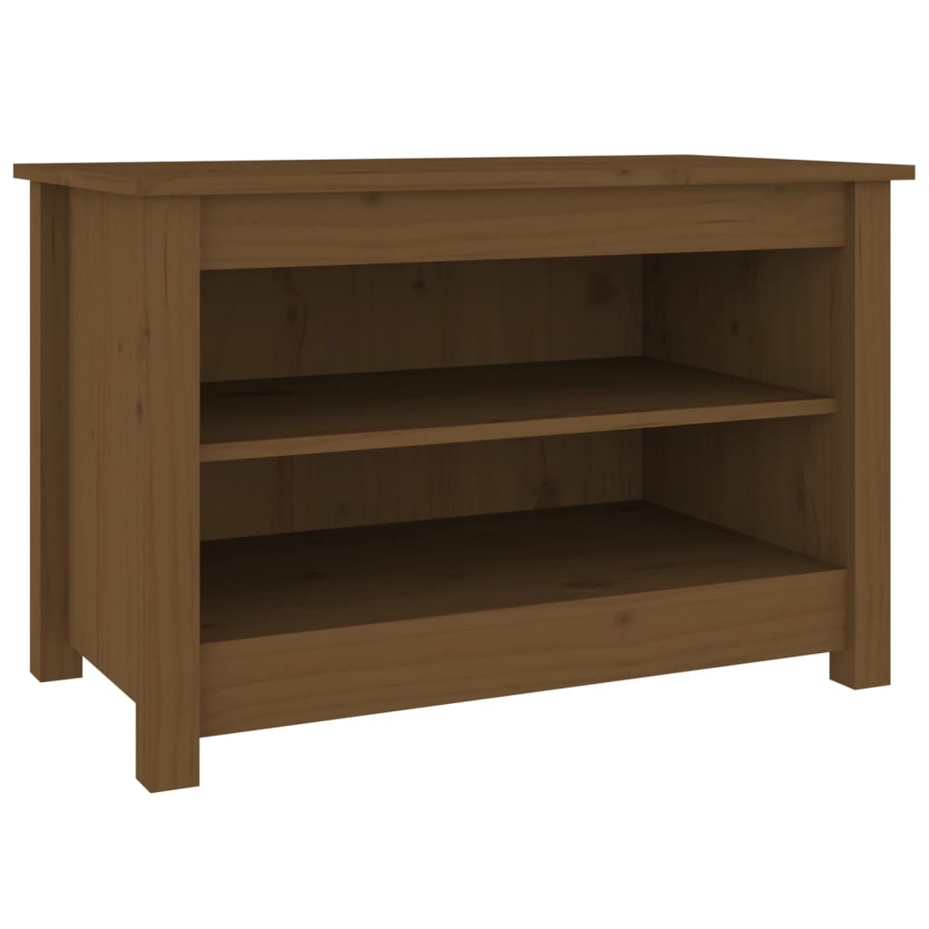 Schuhbank 70X38X45,5 Cm Massivholz Kiefer Honigbraun