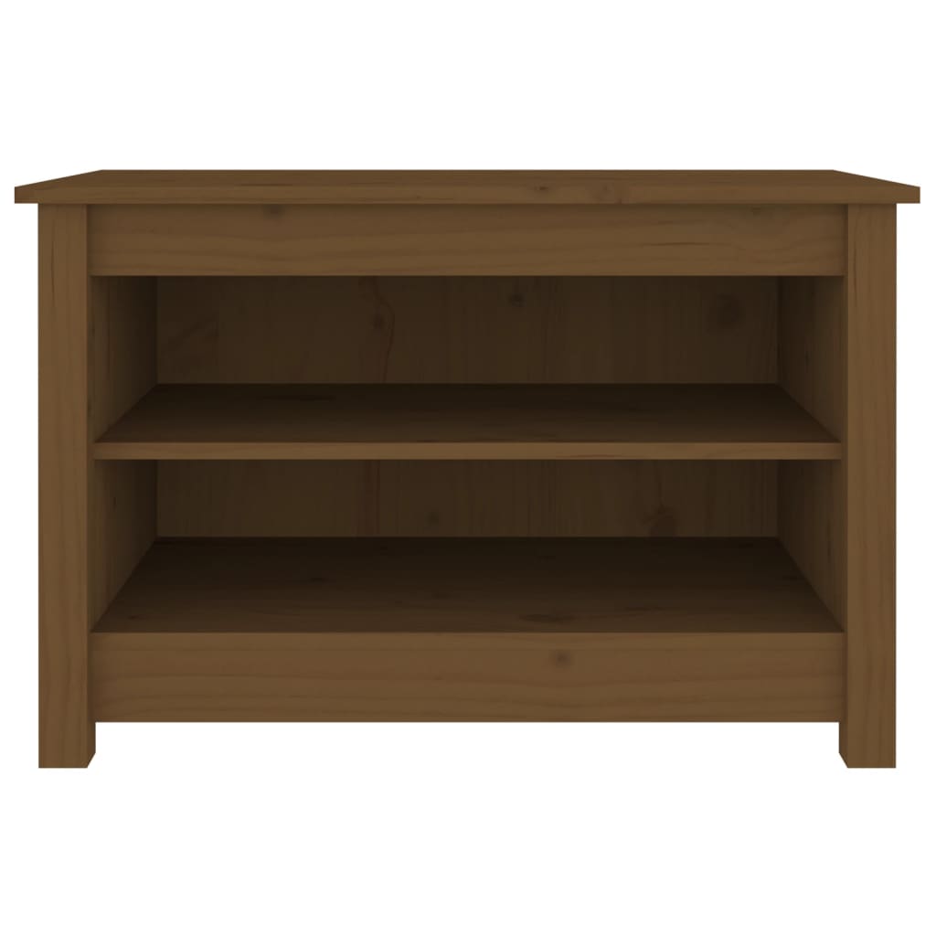 Schuhbank 70X38X45,5 Cm Massivholz Kiefer Honigbraun