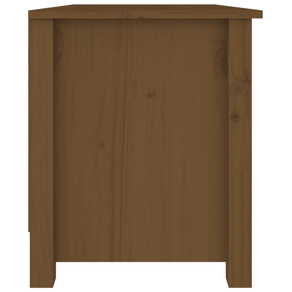 Schuhbank 70X38X45,5 Cm Massivholz Kiefer Honigbraun