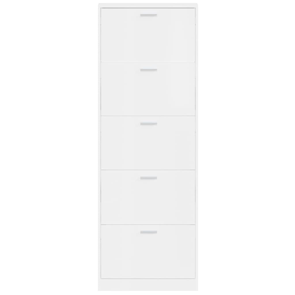 Schuhschrank 59X17X Holzwerkstoff Hochglanz-Weiß