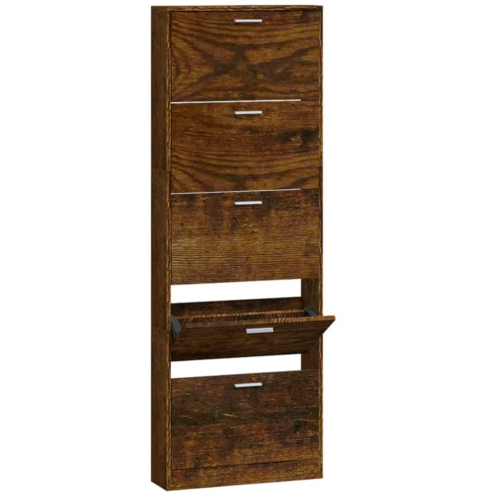 Schuhschrank 59X17X Holzwerkstoff Räuchereiche