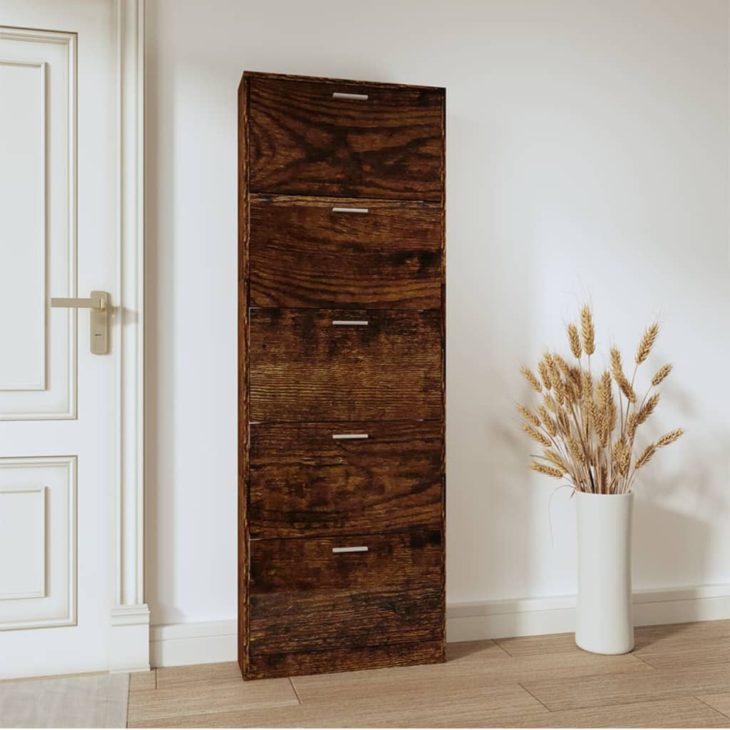 Schuhschrank 59X17X Holzwerkstoff Räuchereiche