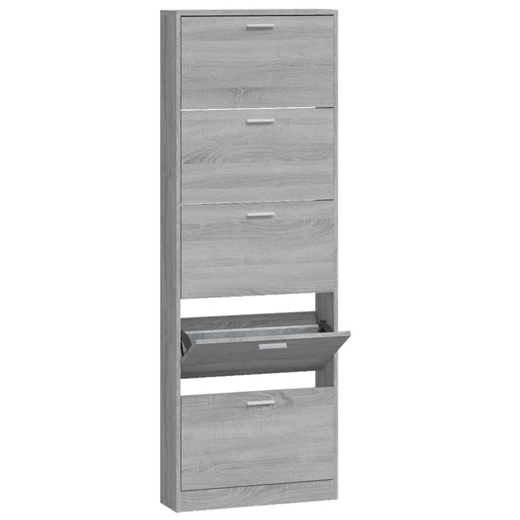 Schuhschrank 59X17X Holzwerkstoff Grau Sonoma