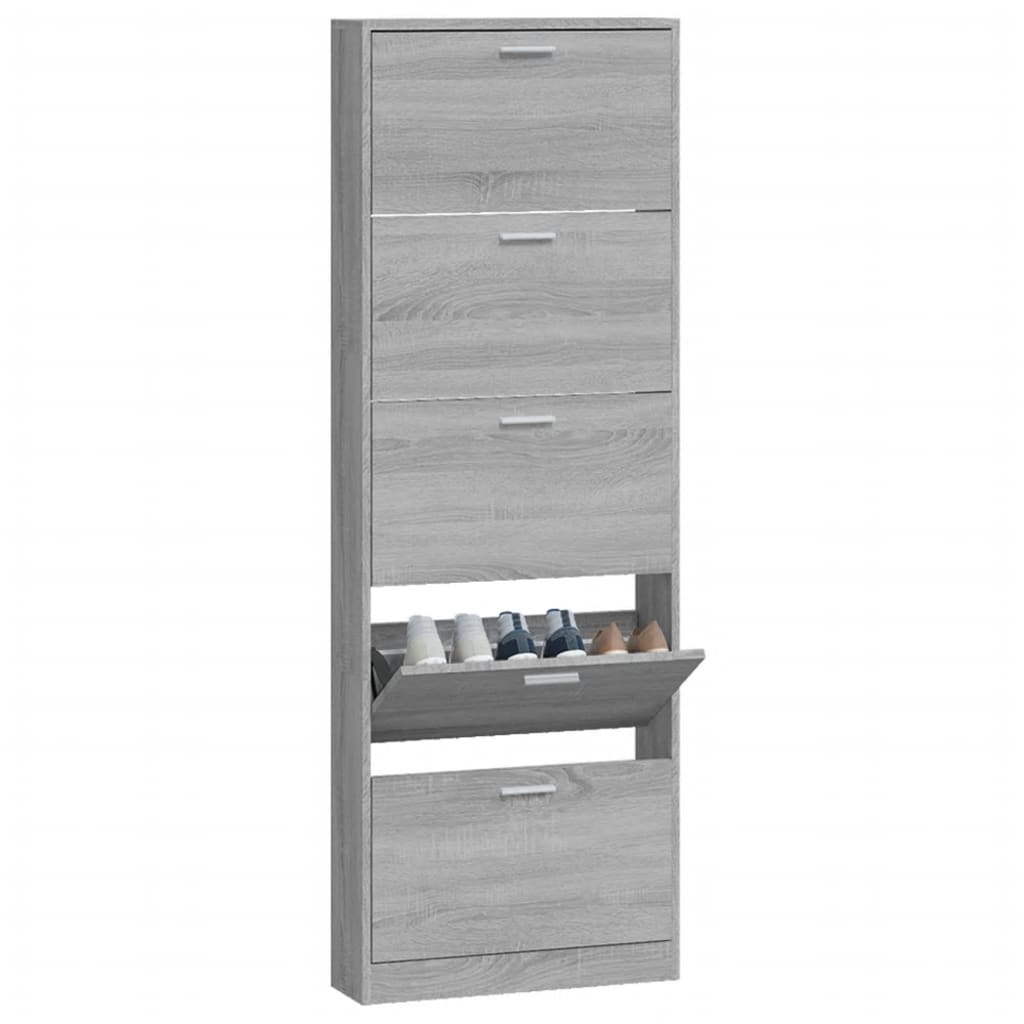 Schuhschrank 59X17X Holzwerkstoff Grau Sonoma