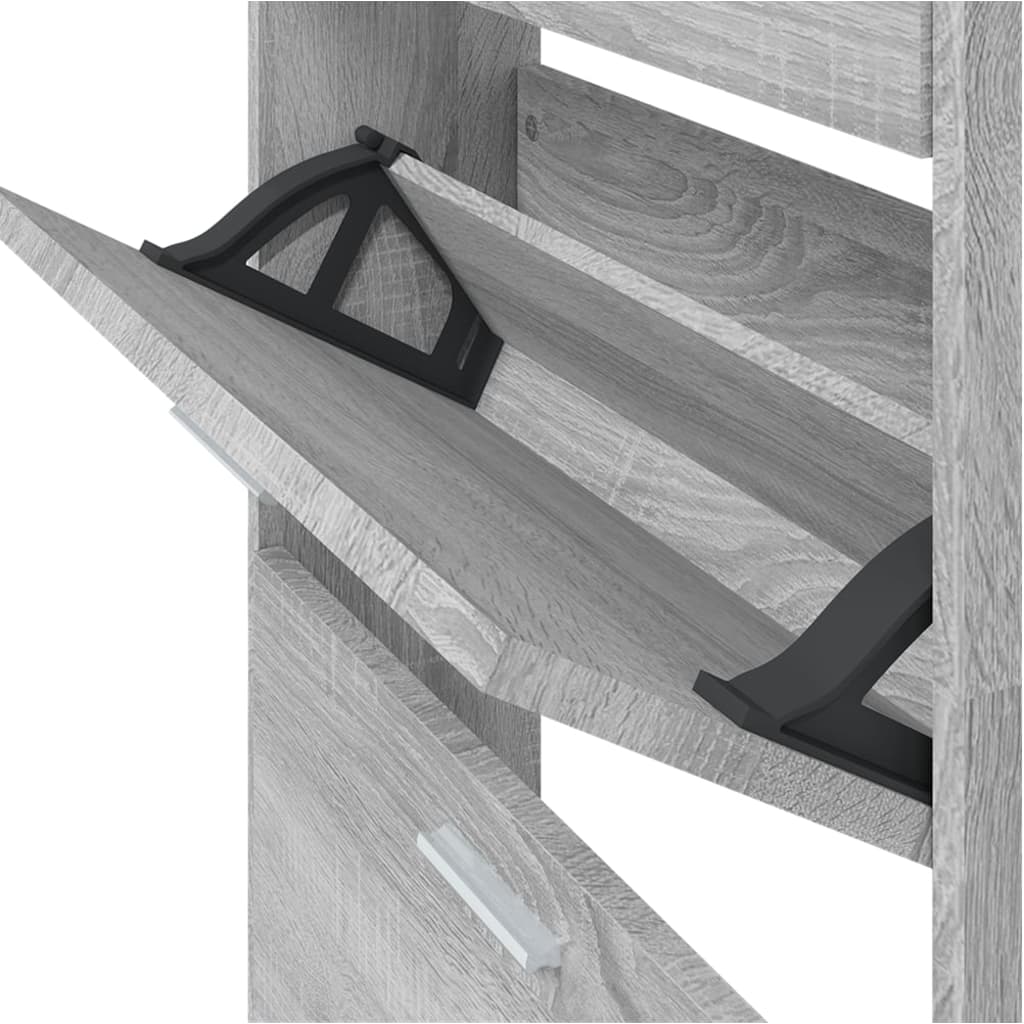 Schuhschrank 59X17X Holzwerkstoff Grau Sonoma