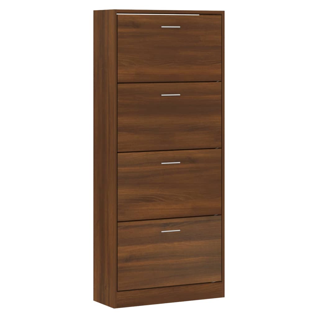 Schuhschrank Braun Eichen-Optik 63X24X Holzwerkstoff Braune Eiche