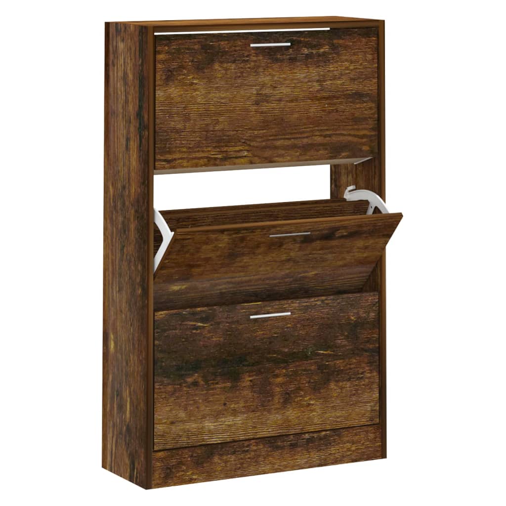 Schuhschrank 63X24X Holzwerkstoff Räuchereiche