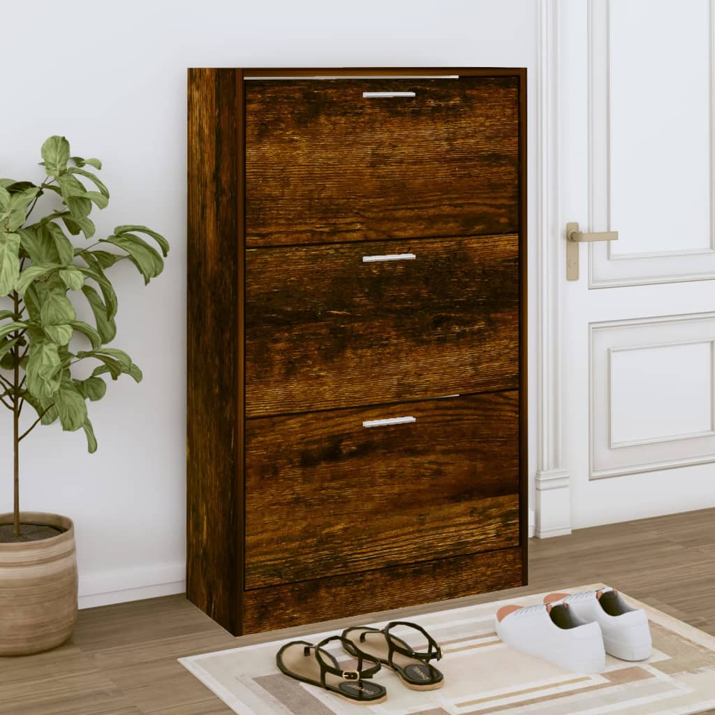 Schuhschrank 63X24X Holzwerkstoff Räuchereiche