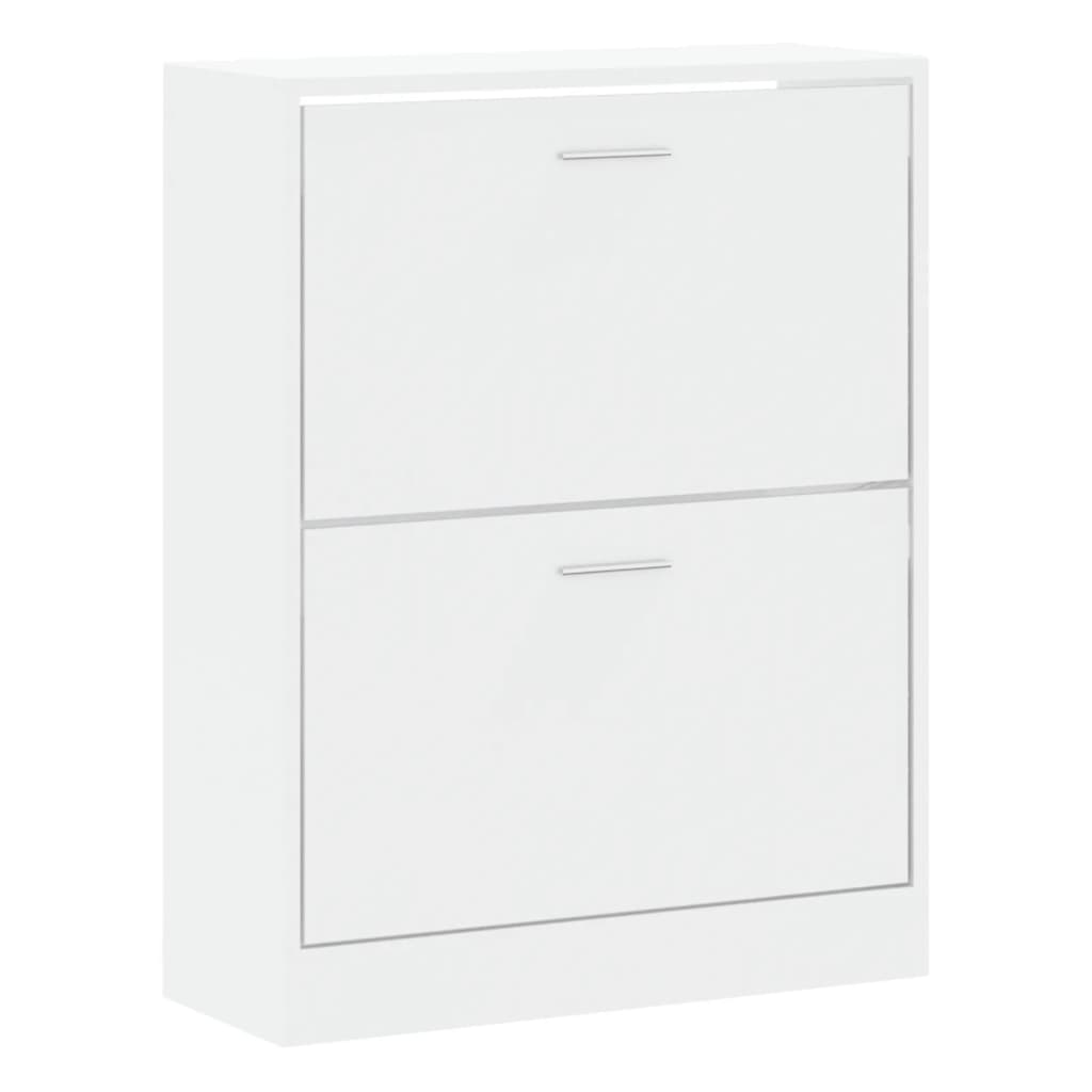 Schuhschrank 63X24X Holzwerkstoff Hochglanz-Weiß