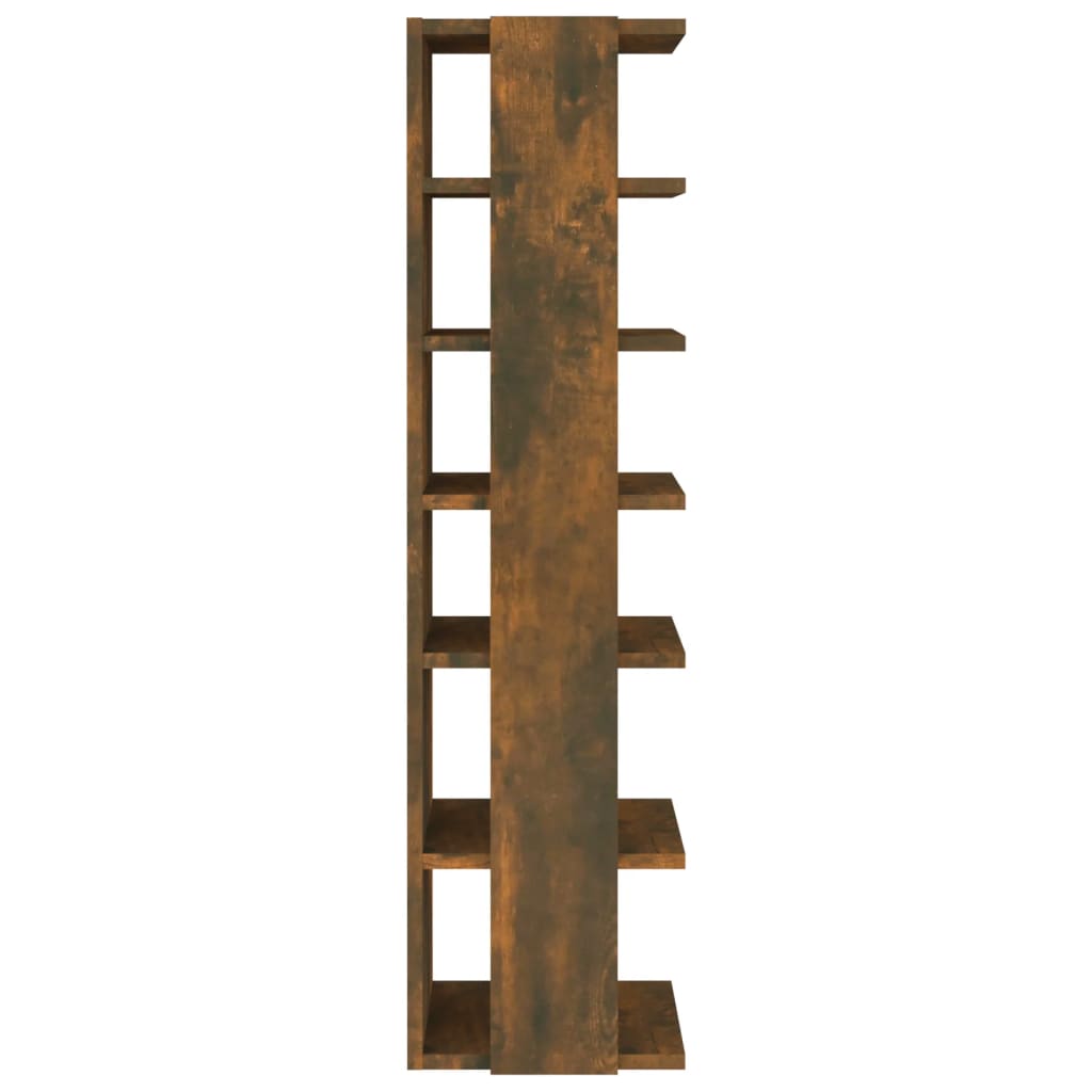 Schuhregal 27,5X27X102 Cm Holzwerkstoff Räuchereiche