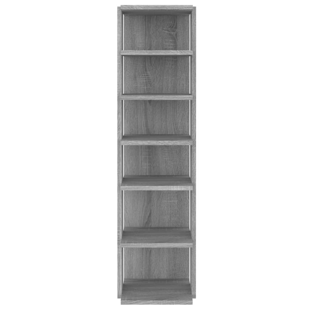 Schuhregale 2 Stk. 27,5X27X102 Cm Holzwerkstoff Grau Sonoma