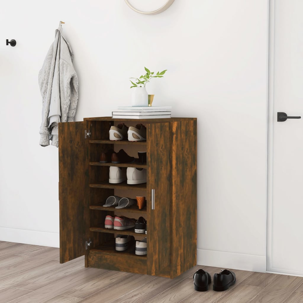Schuhregal Holzwerkstoff Räuchereiche