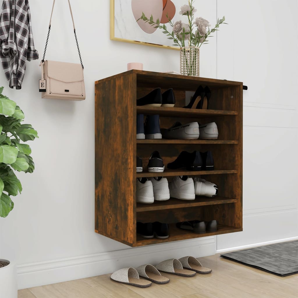 Schuhregal Holzwerkstoff Räuchereiche