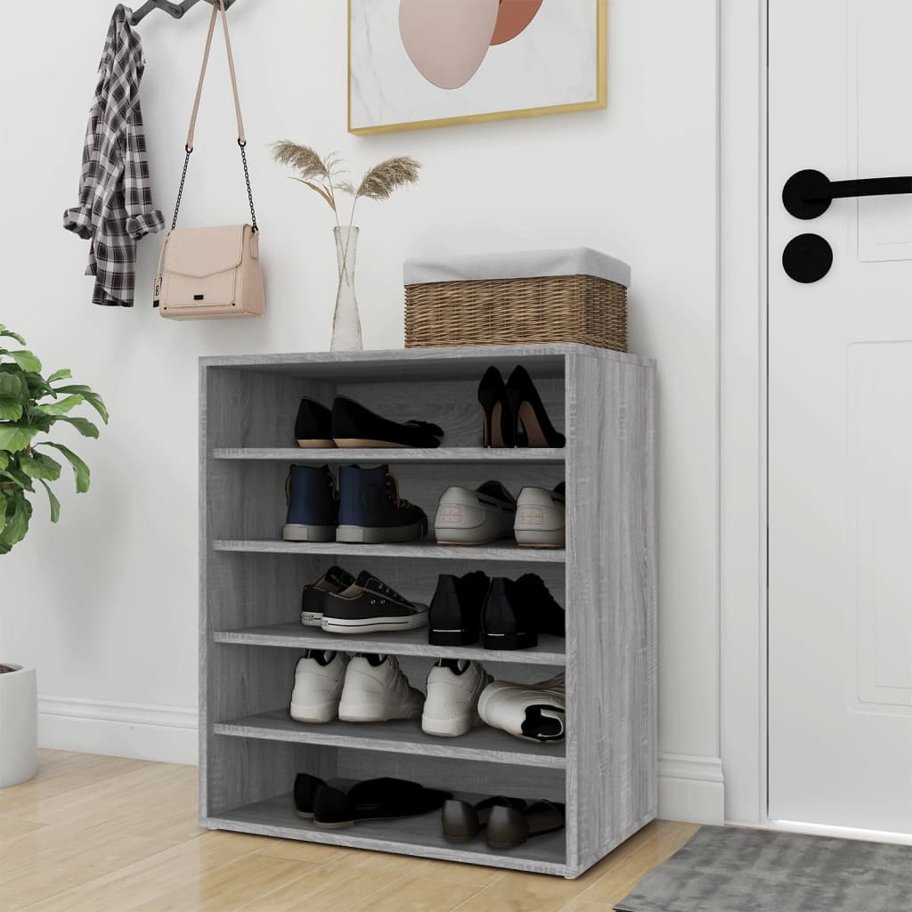 Schuhschrank Holzwerkstoff Grau Sonoma