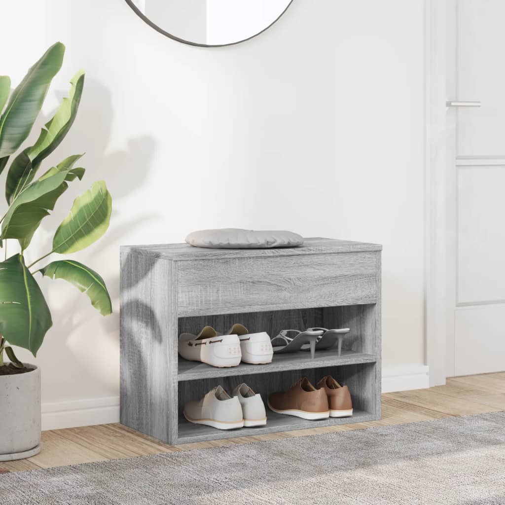 Schuhbank Holzwerkstoff Grau Sonoma