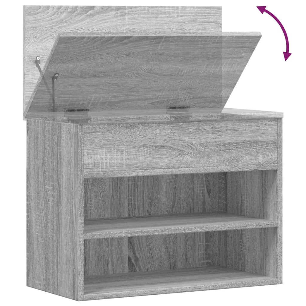 Schuhbank Holzwerkstoff Grau Sonoma
