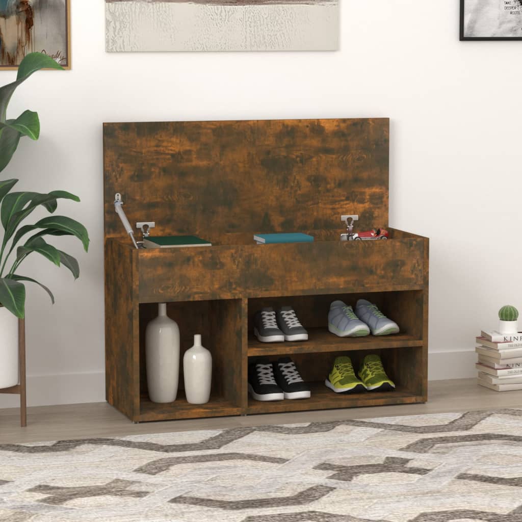 Schuhbank Holzwerkstoff Räuchereiche