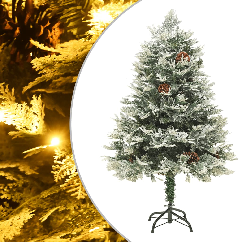 Weihnachtsbaum Mit Beleuchtung Und Kiefernzapfen Grün 150 Cm