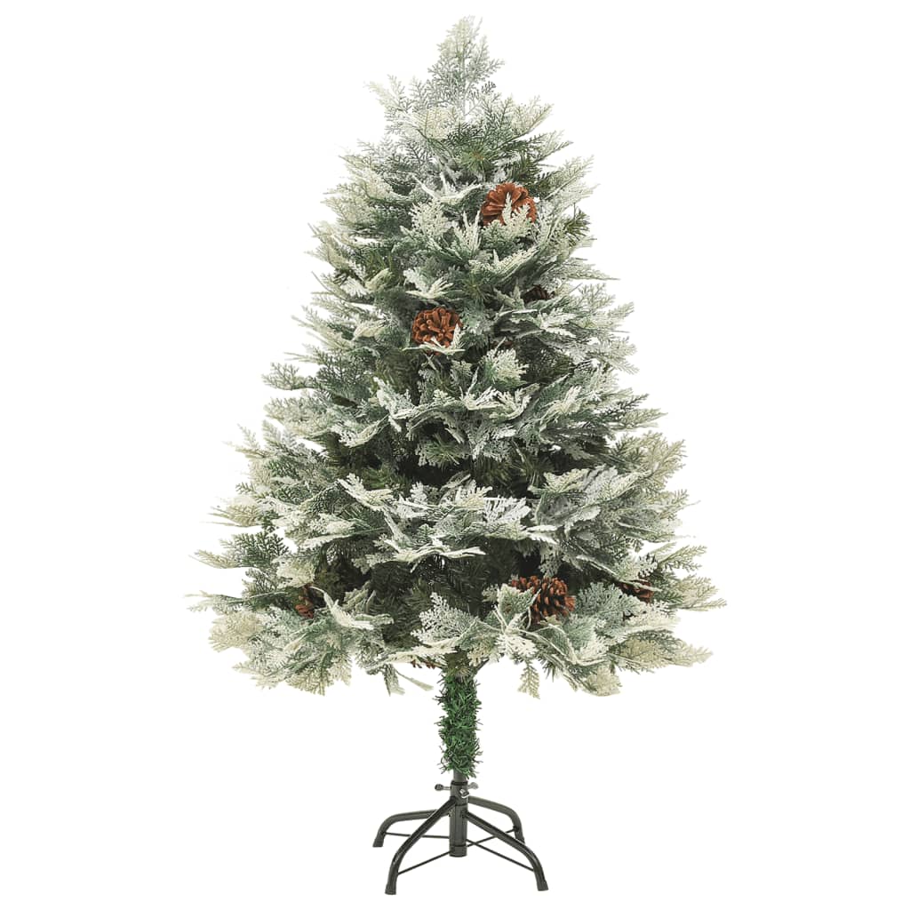 Weihnachtsbaum Mit Beleuchtung Und Kiefernzapfen Grün 150 Cm