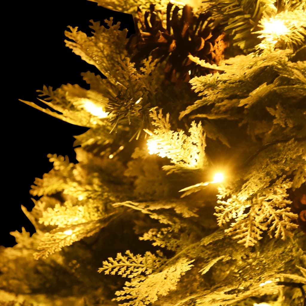 Weihnachtsbaum Mit Beleuchtung Und Kiefernzapfen Grün 150 Cm