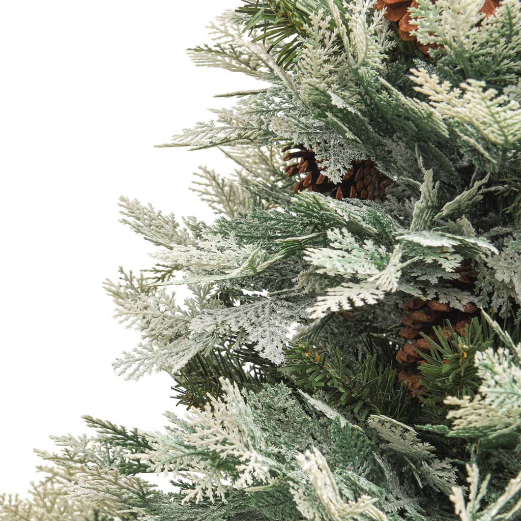 Weihnachtsbaum Mit Beleuchtung Und Kiefernzapfen Grün 150 Cm
