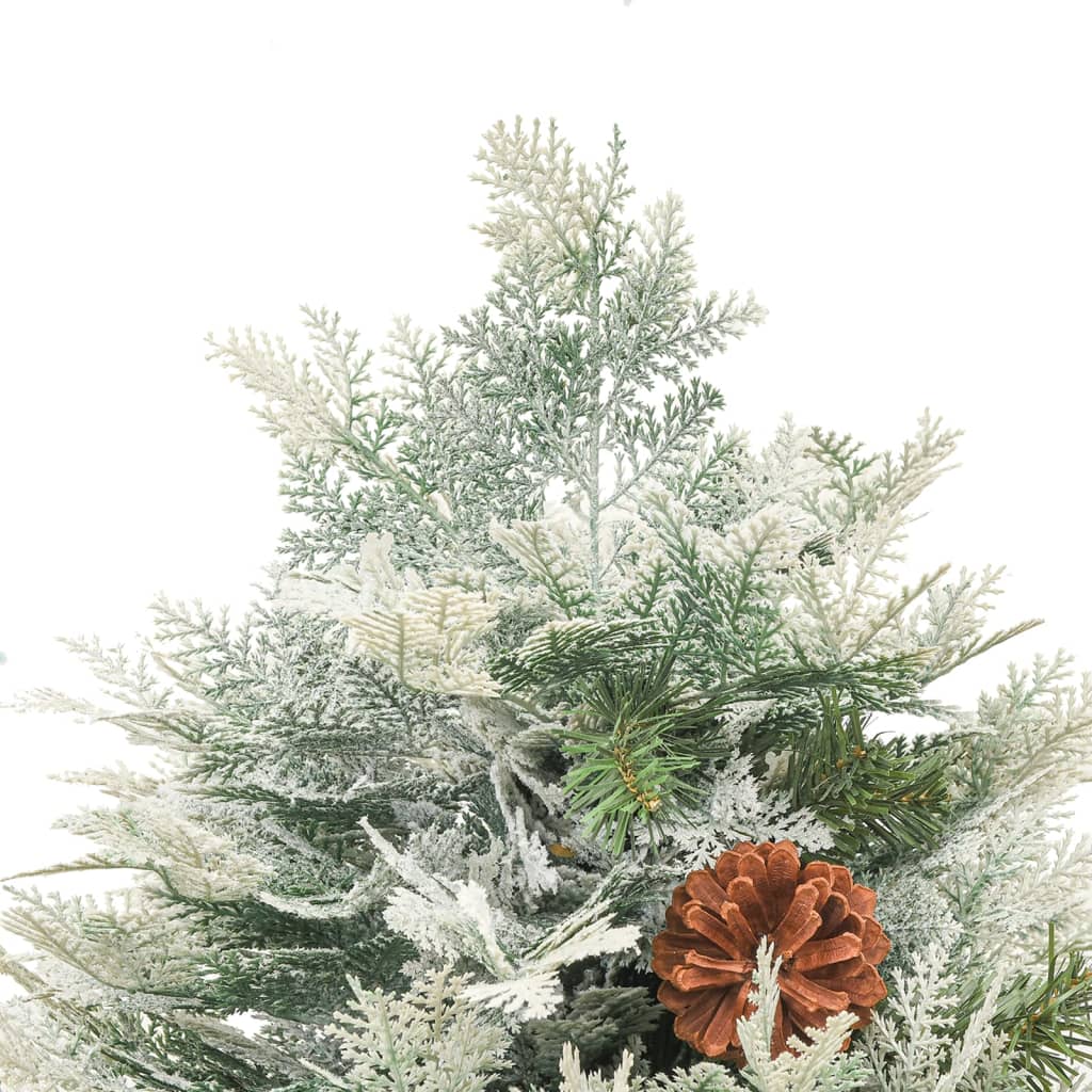 Weihnachtsbaum Mit Beleuchtung Und Kiefernzapfen Grün 150 Cm