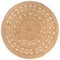 Teppich Flechtmuster Jute Rund